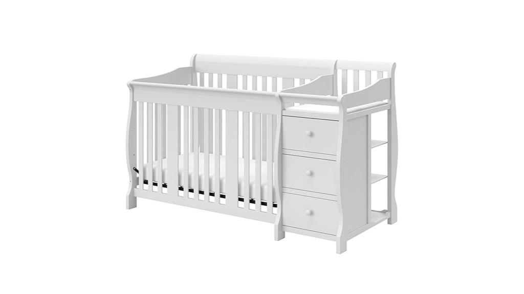 convertible crib with changer