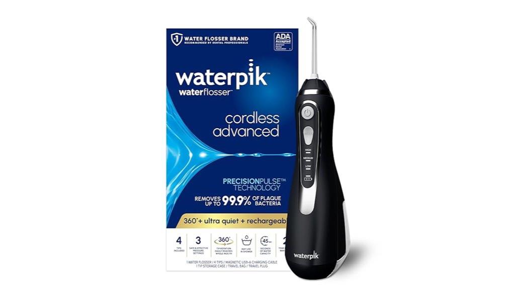 cordless water flosser with accessories