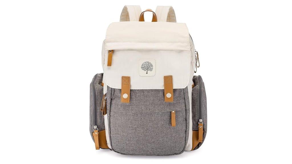 cream parker baby backpack