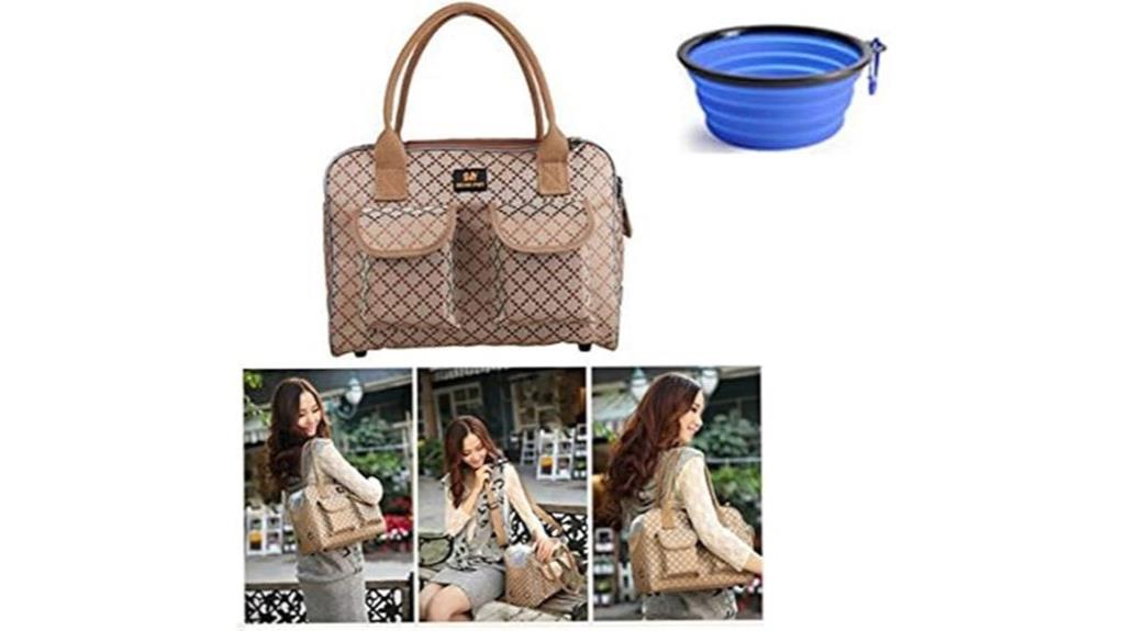 dog carrier with bowl