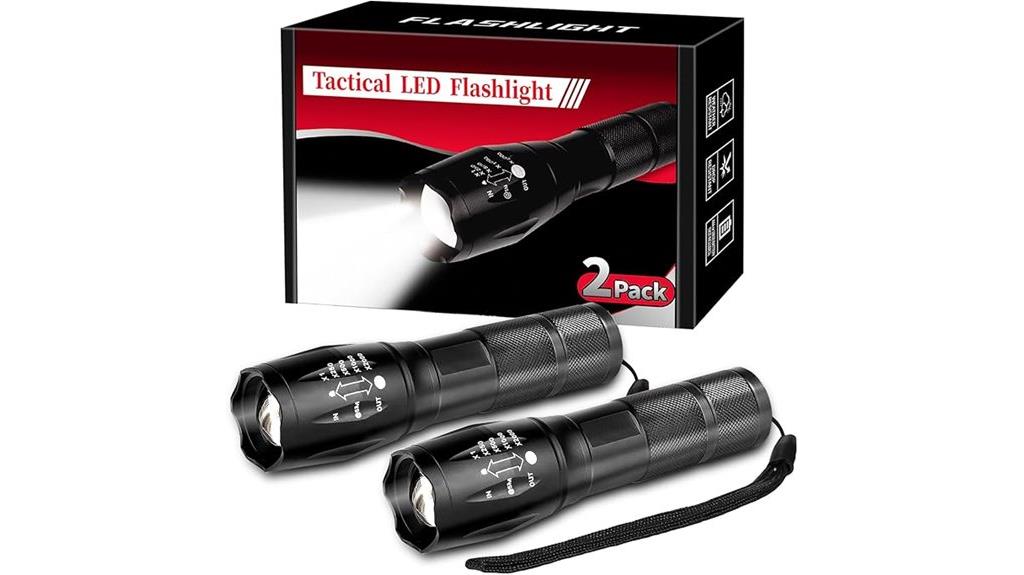 dual led flashlights pack