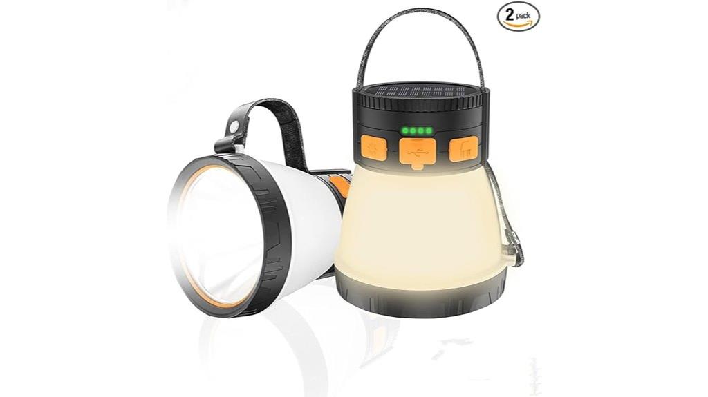 dual led lanterns solar power