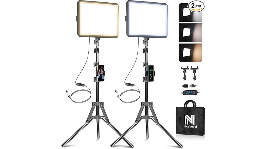 dual led photography lights