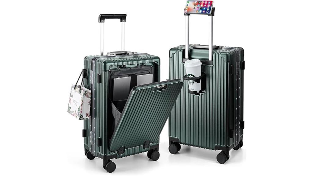 durable spinner luggage with locks