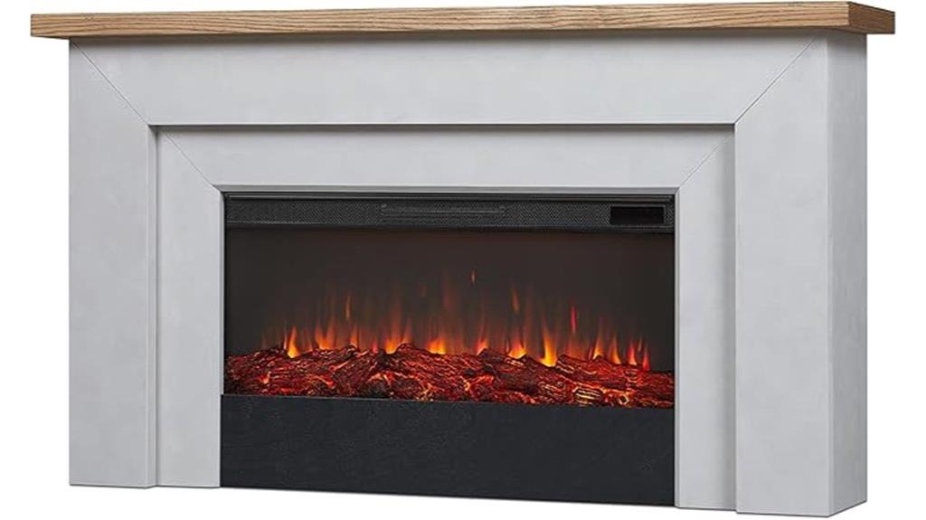 electric fireplace with mantel