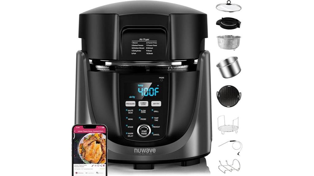 electric pressure and air fryer