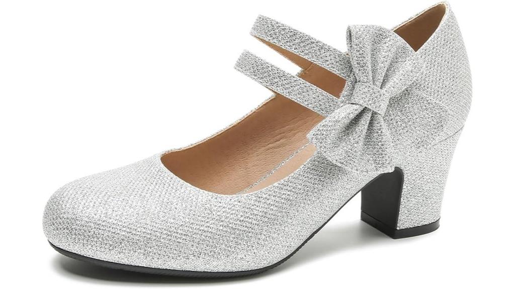 elegant bow mary janes