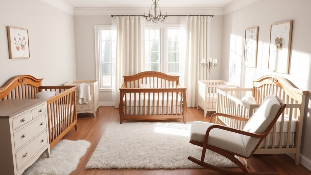 elegant convertible nursery cribs