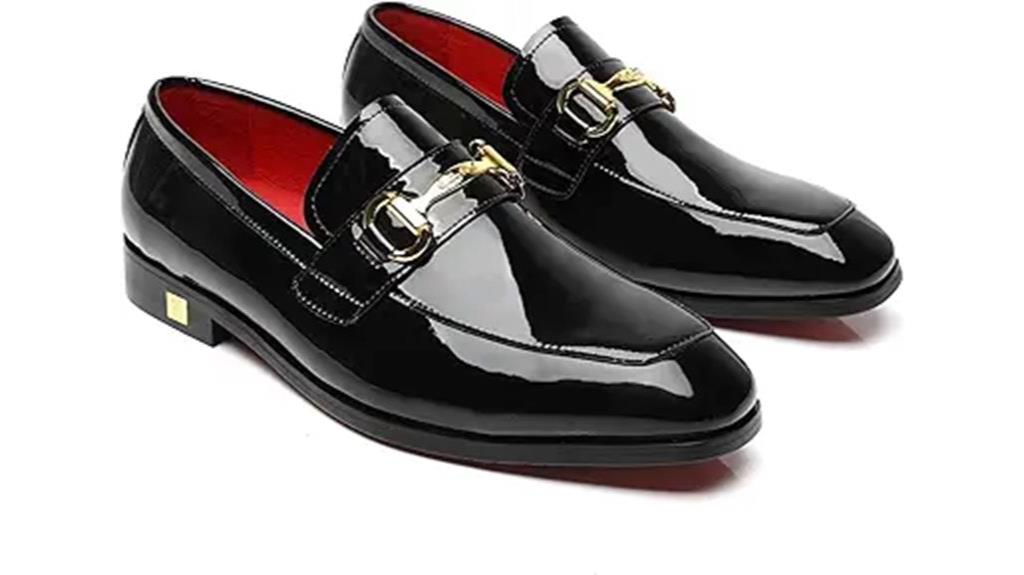 elegant patent leather loafers