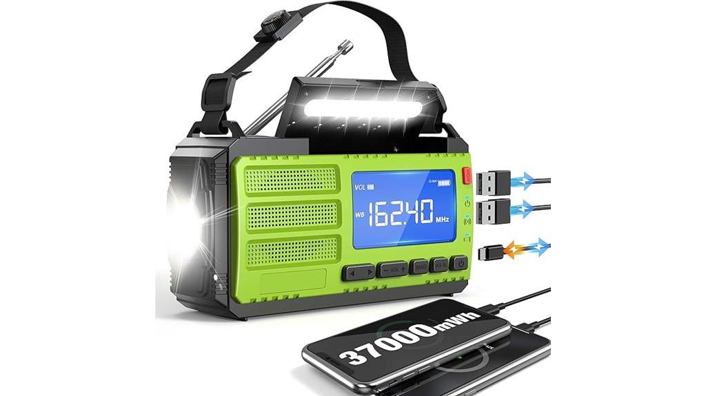 emergency radio with battery