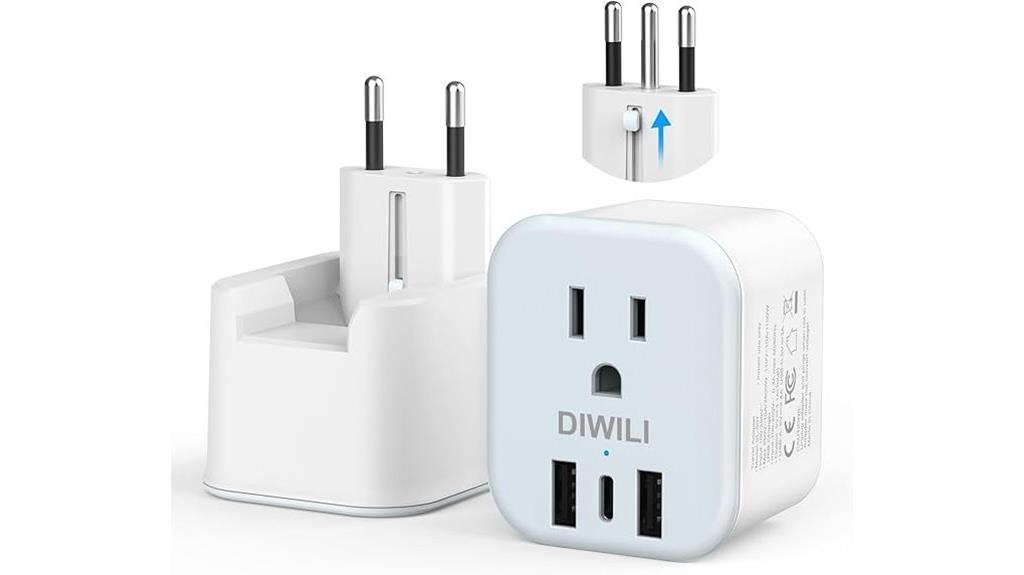 european plug with usb