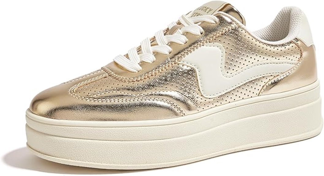 fashionable thick sole sneakers