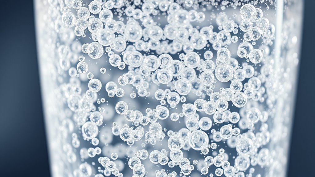 gas dissolves bubbles form