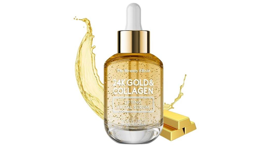 gold infused collagen face serum