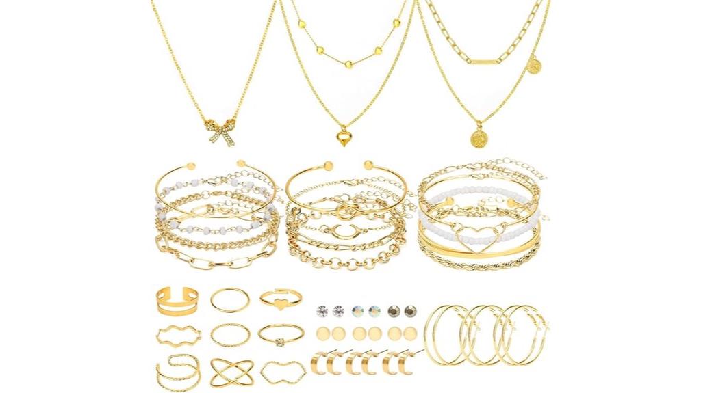 gold jewelry set for women