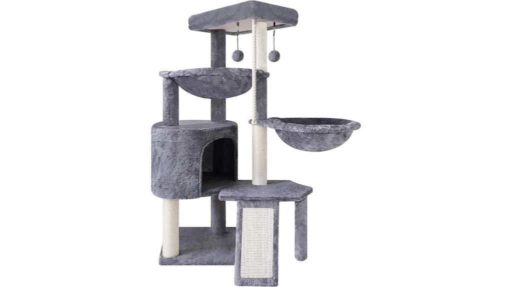 grey multi level cat tree