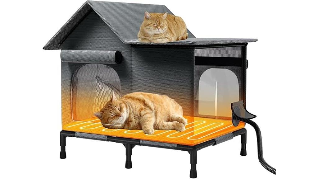 heated insulated outdoor cat house