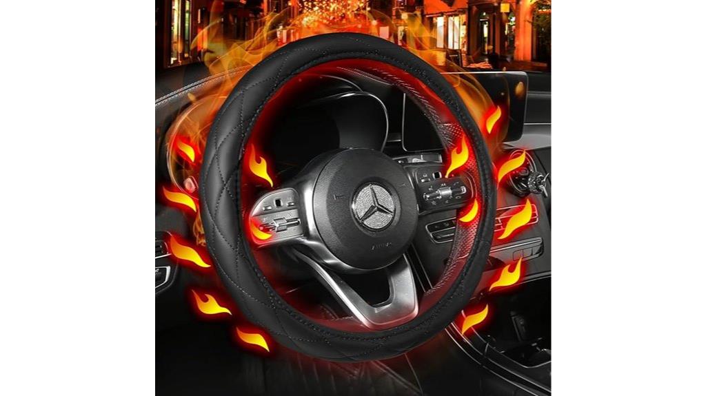 heated steering wheel cover