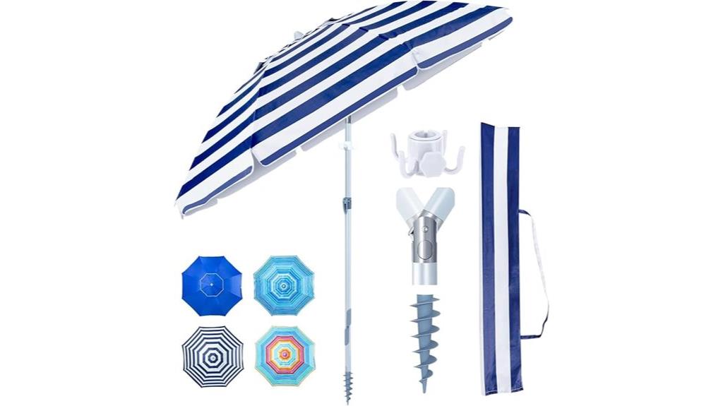 heavy duty wind resistant beach umbrella