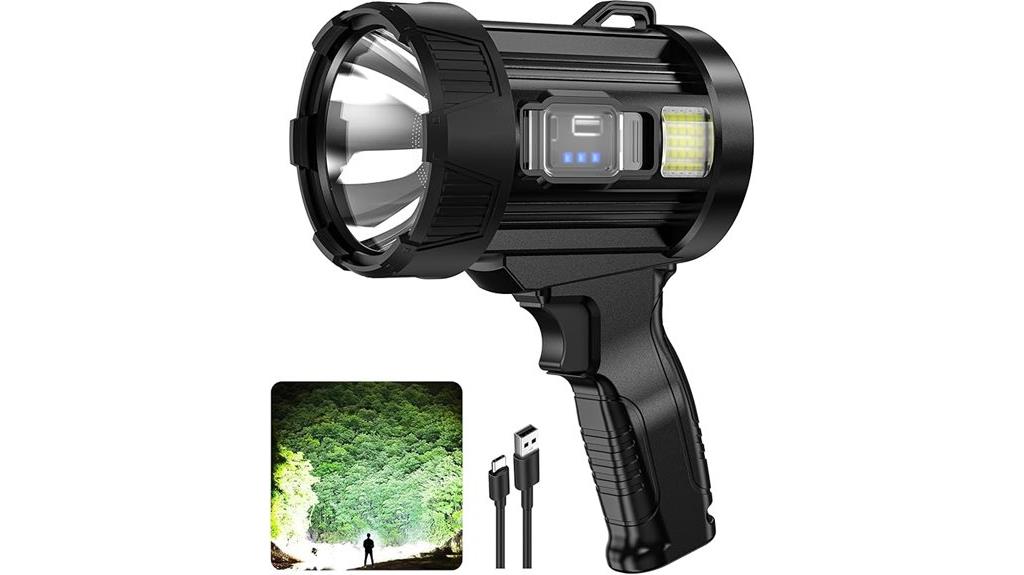 high lumen rechargeable spotlight
