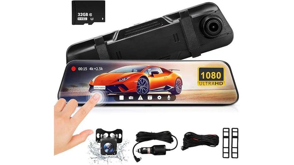 high resolution touchscreen backup camera