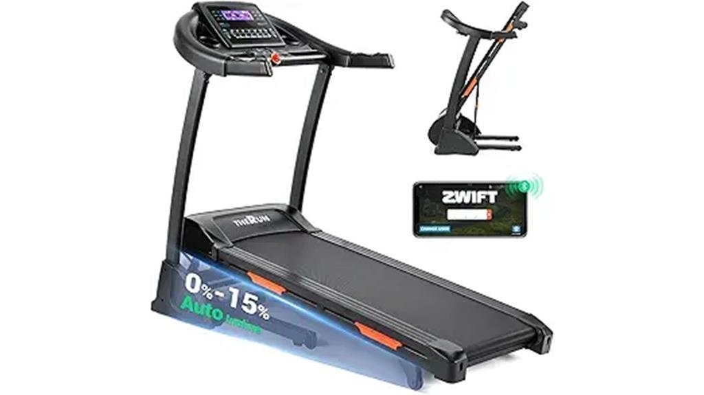 incline folding treadmill with app