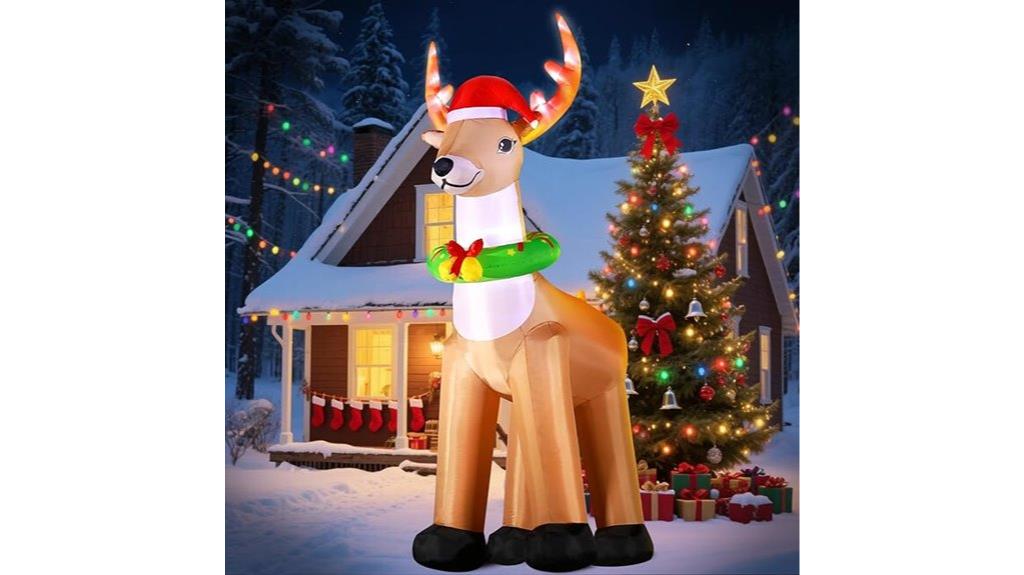 inflatable reindeer with lights