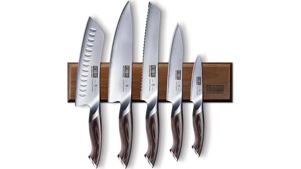 japanese knife set with holder
