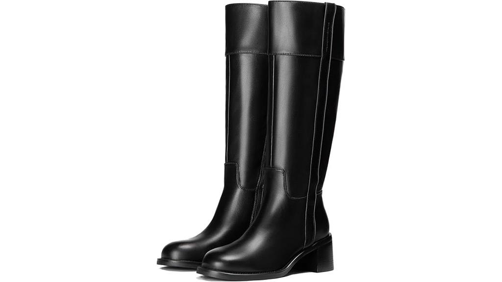 knee high zipper boots
