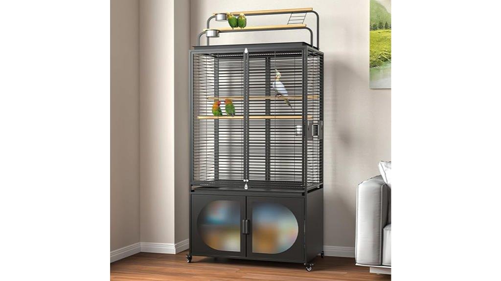large bird cage with top