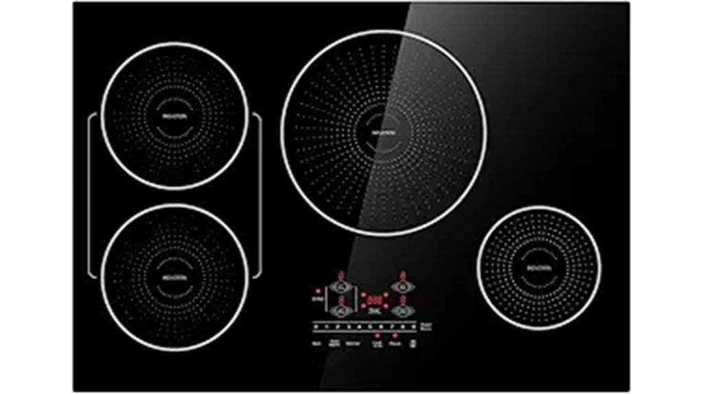 large four burner induction cooktop