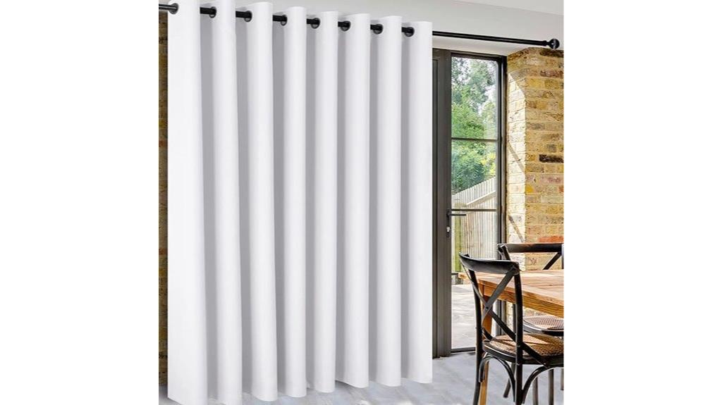 large greyish white curtain
