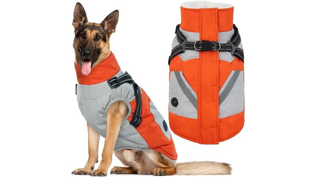 large orange dog coat