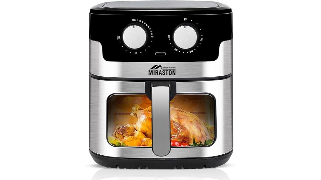 large stainless steel air fryer