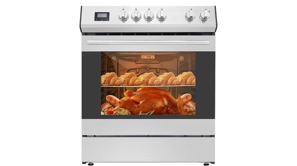 large stainless steel electric oven