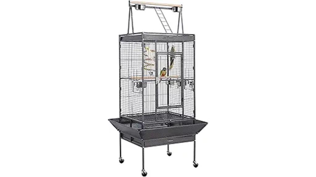 large wrought iron bird cage
