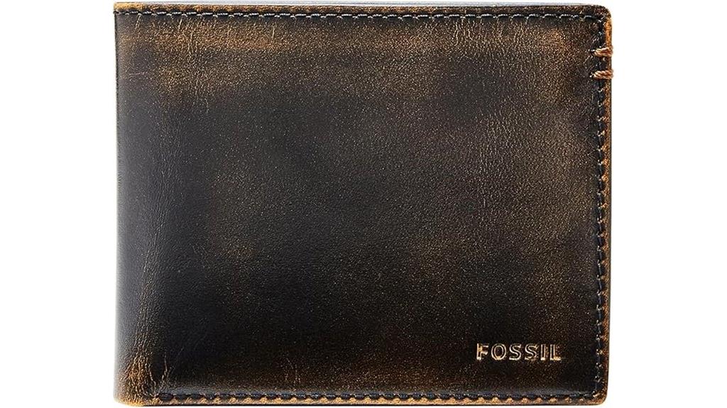 leather bifold wallet with id