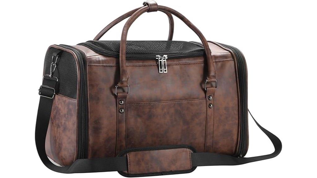 leather pet carrier small animals