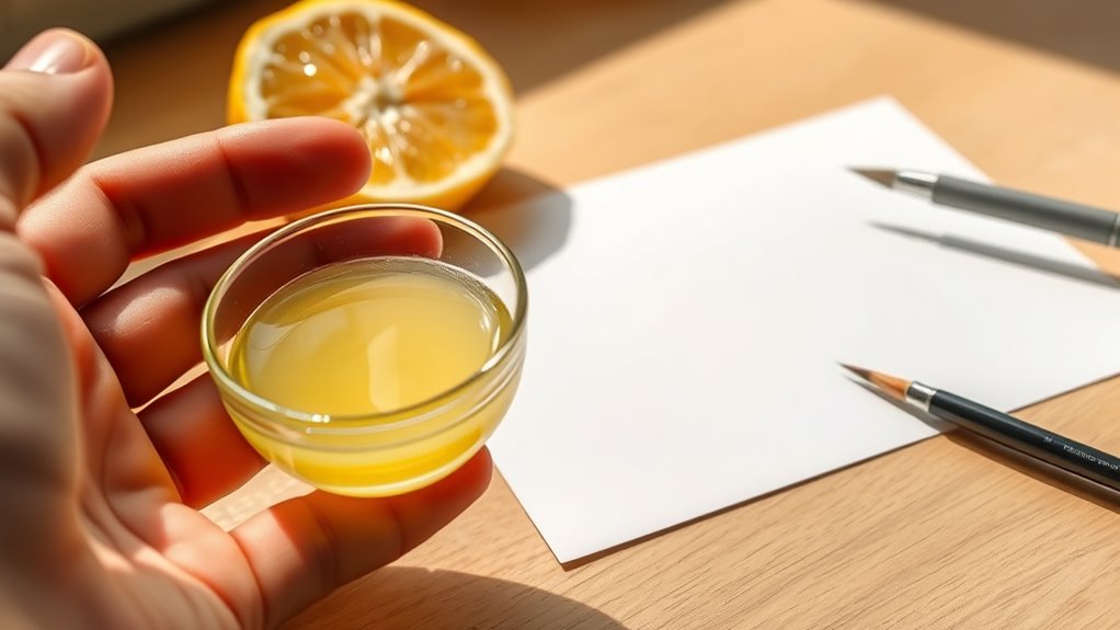 lemon juice reveals secrets