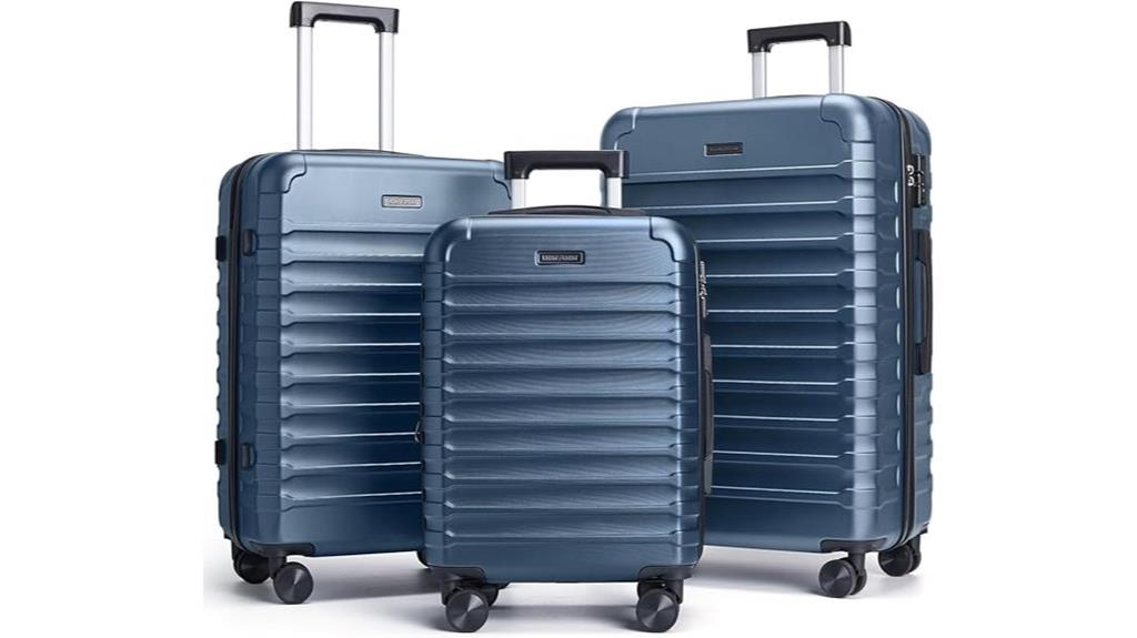lightweight 3 piece luggage