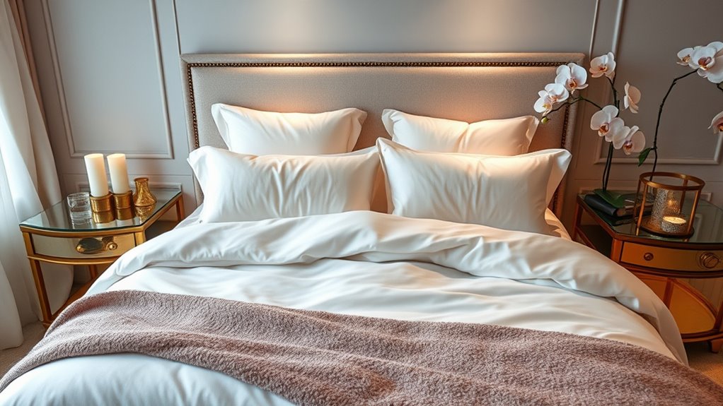 luxurious spa style bedding