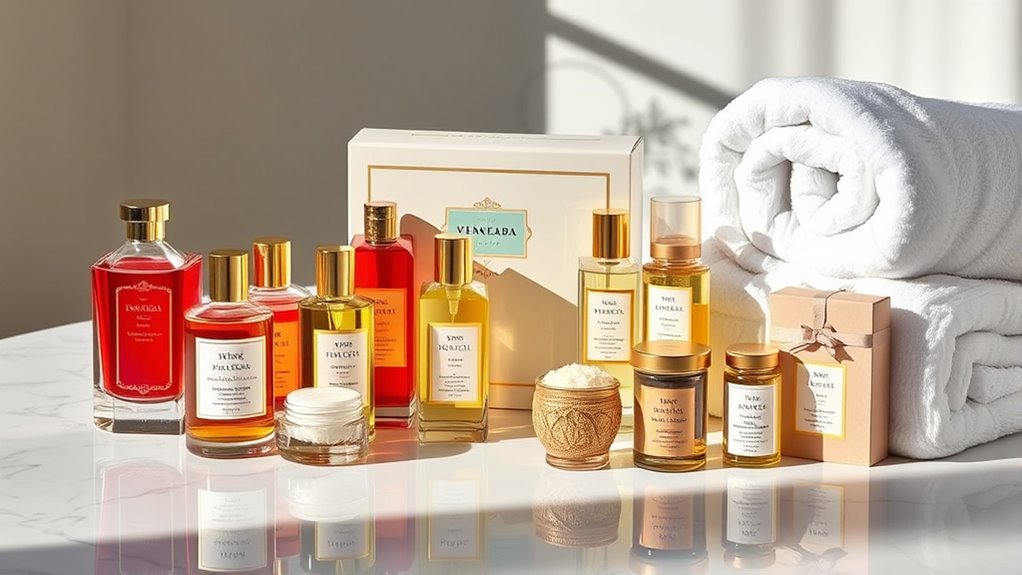 luxury bath oils and salts