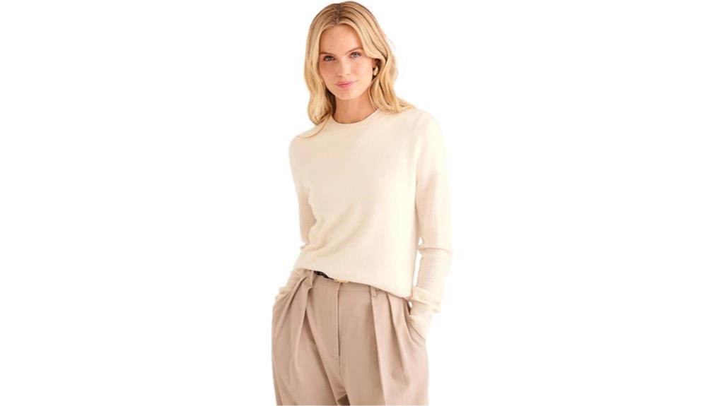 luxury cashmere crewneck sweater