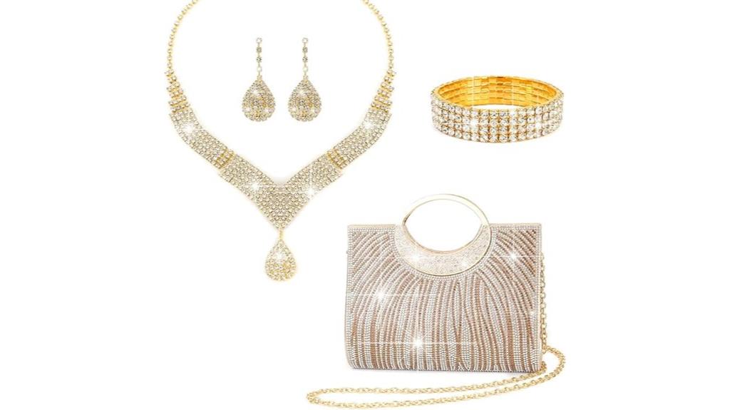luxury crystal jewelry set