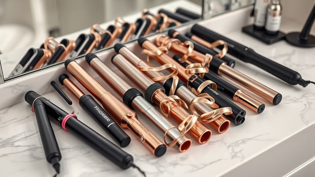 luxury curling wand selection