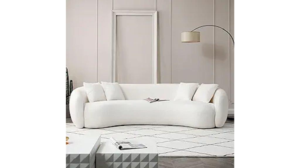 luxury modern boucle sofa