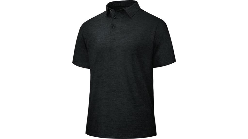 men s black golf polo