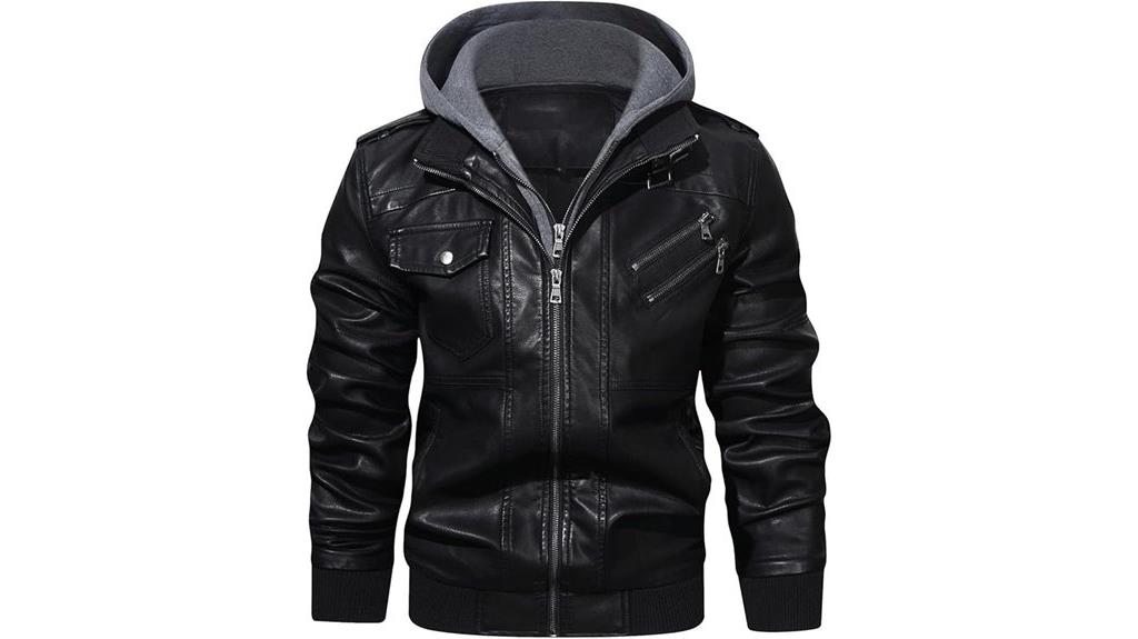 men s faux leather jacket
