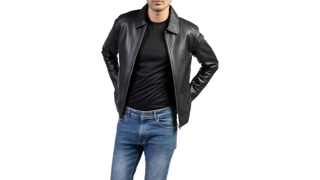 men s polo leather jacket