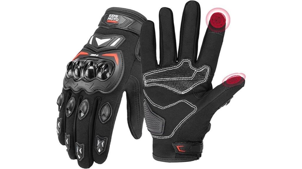motorcycle gloves with touchscreen